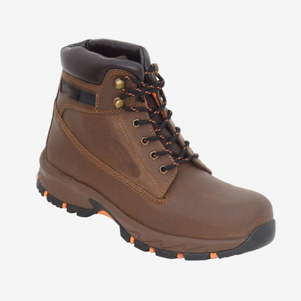 Brown Grain Horse Leather Safety Shoes Manufacturers & Suppliers in India