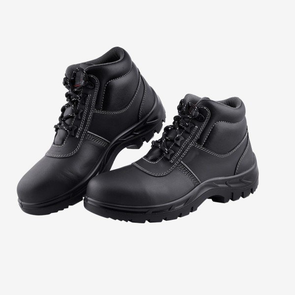 Buff Black Grain Leather Safety Shoes Manufacturers & Suppliers in India