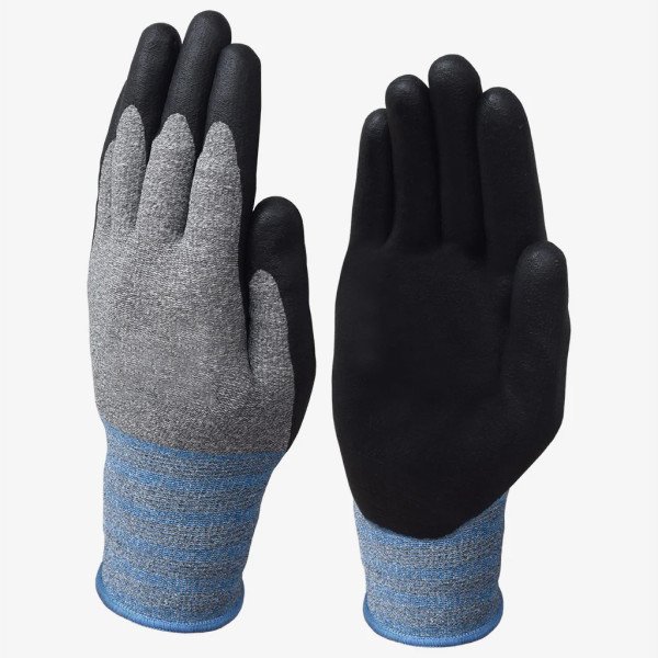 Grey & Black Safety Nitrile Coated Gloves Manufacturers & Suppliers in India