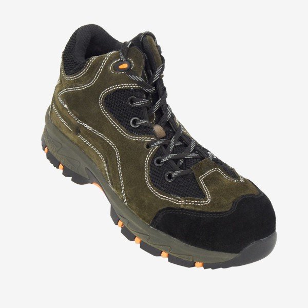 Olive Green Suede Leather Safety Shoes Manufacturers & Suppliers in India